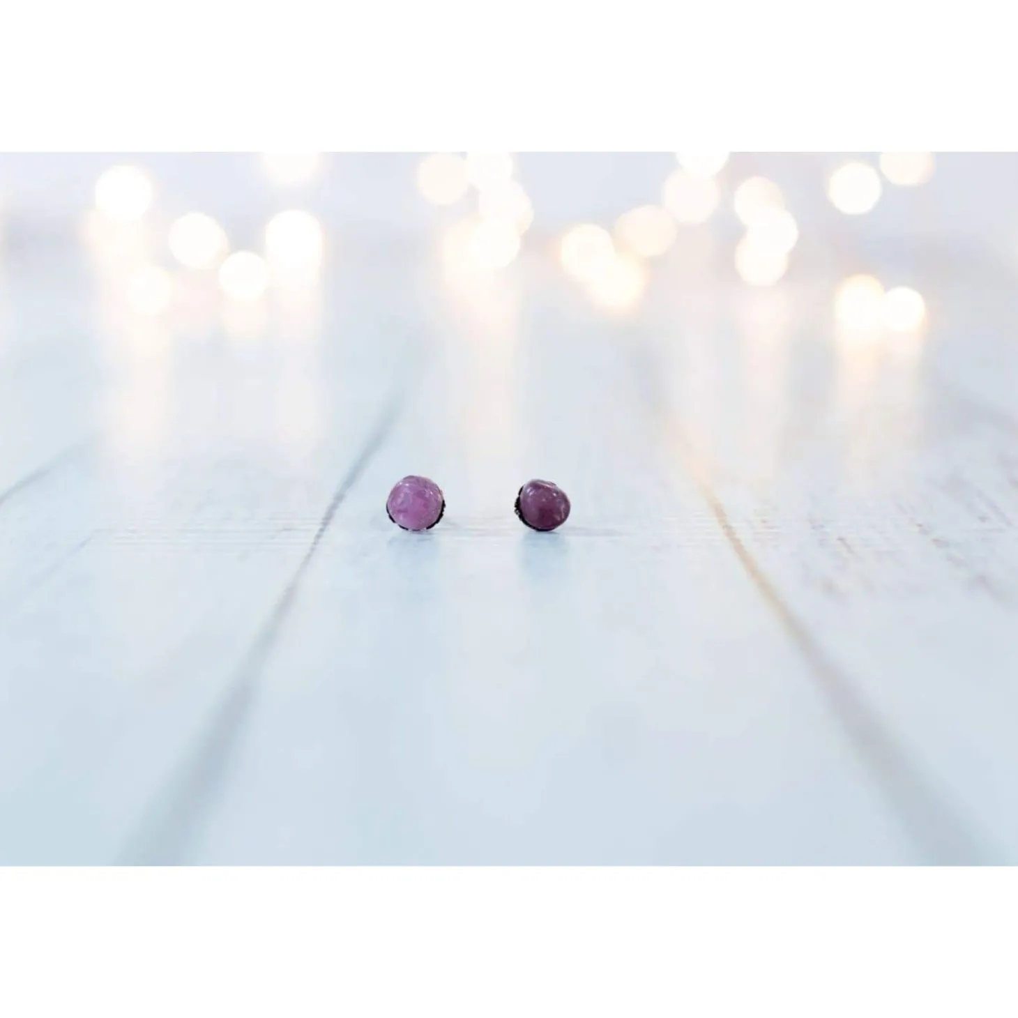Pink Tourmaline earrings | Rubellite stud earrings