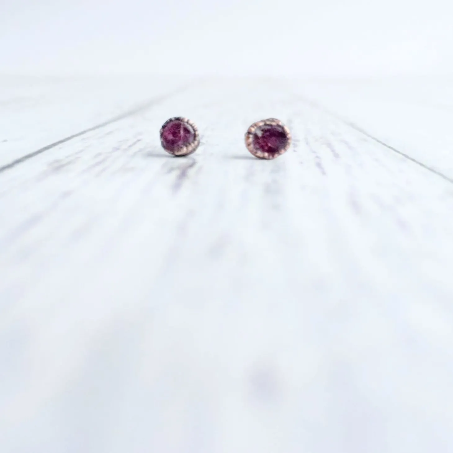 Pink Tourmaline earrings | Rubellite stud earrings