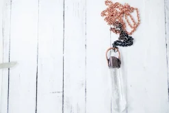 Quartz crystal necklace | Electroformed crystal necklace