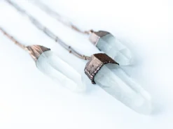 Quartz crystal necklace | Large raw quartz necklace