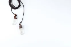 Quartz Lariat | Leather Lariat Necklace