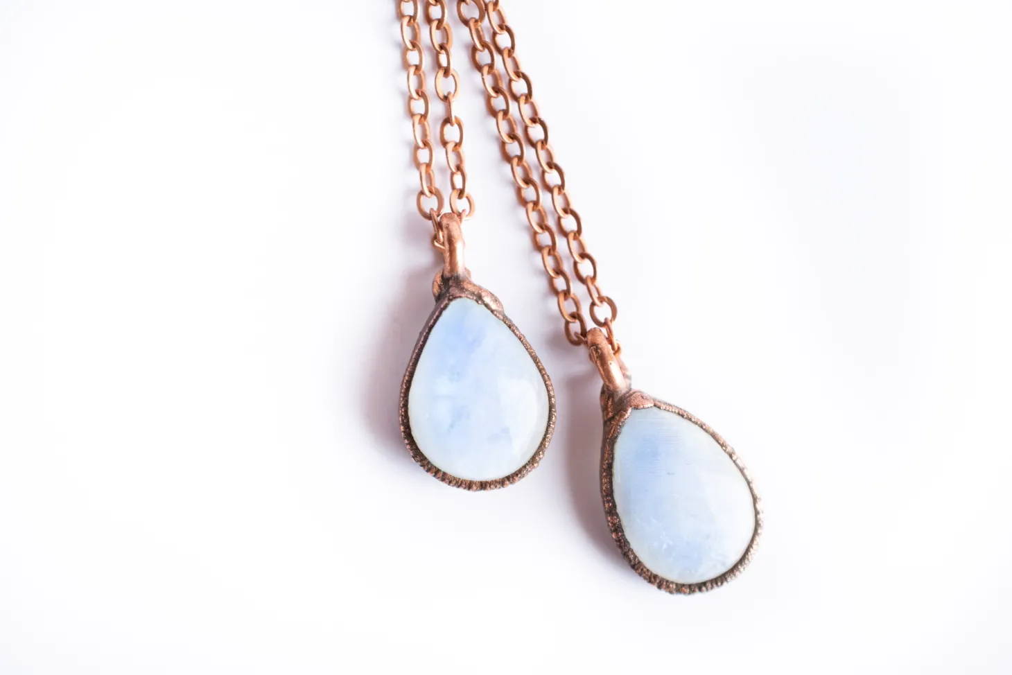 Rainbow moonstone necklace | June birthstone necklace
