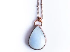 Rainbow moonstone necklace | Simple stone necklace