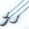 Rainbow moonstone necklace | Simple stone necklace
