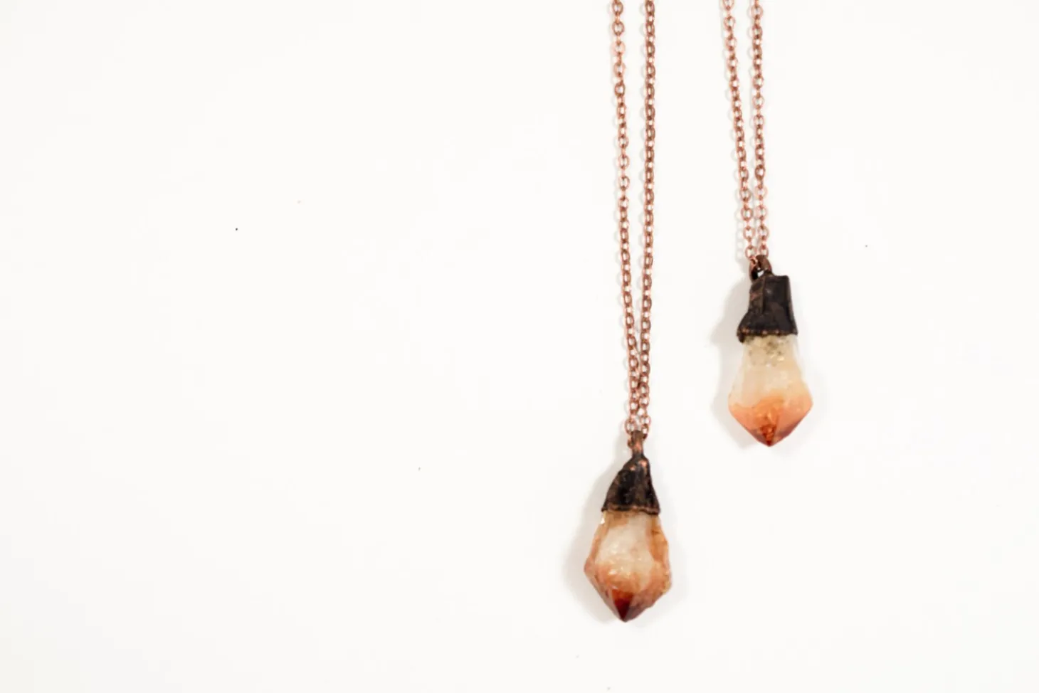 Raw citrine necklace | Citrine necklace