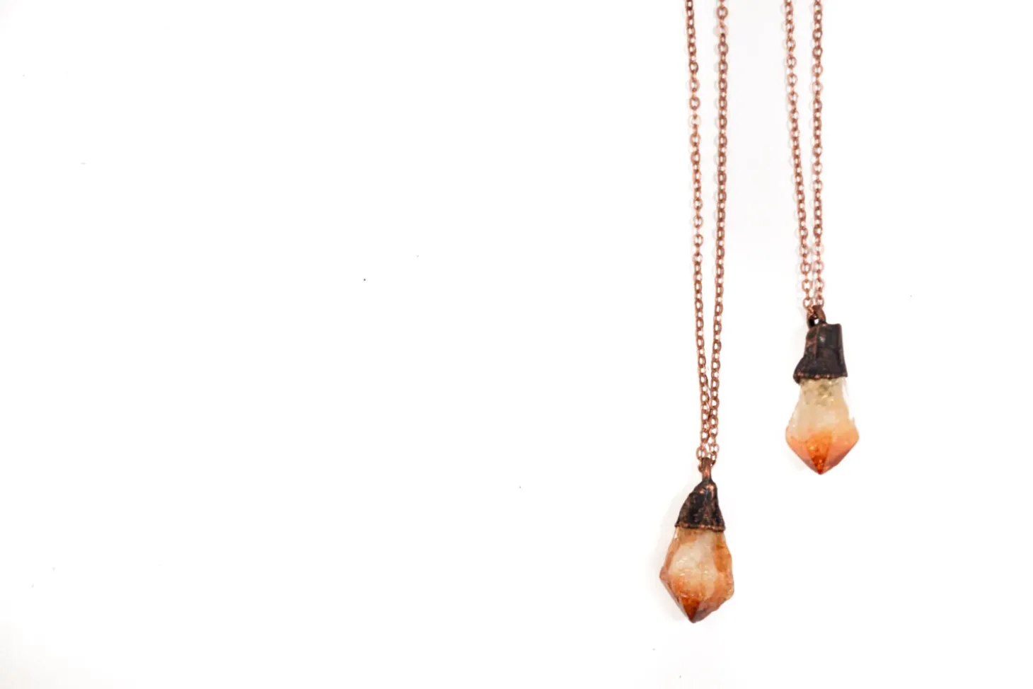 Raw citrine necklace | Citrine necklace