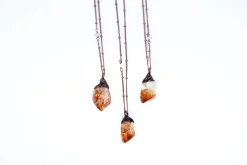 Raw citrine necklace | Citrine necklace