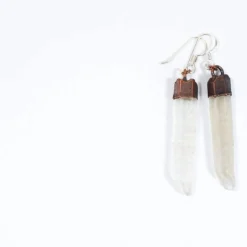 Raw crystal earrings | Quartz crystal earrings