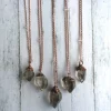 Raw crystal necklace | large quartz crystal necklace