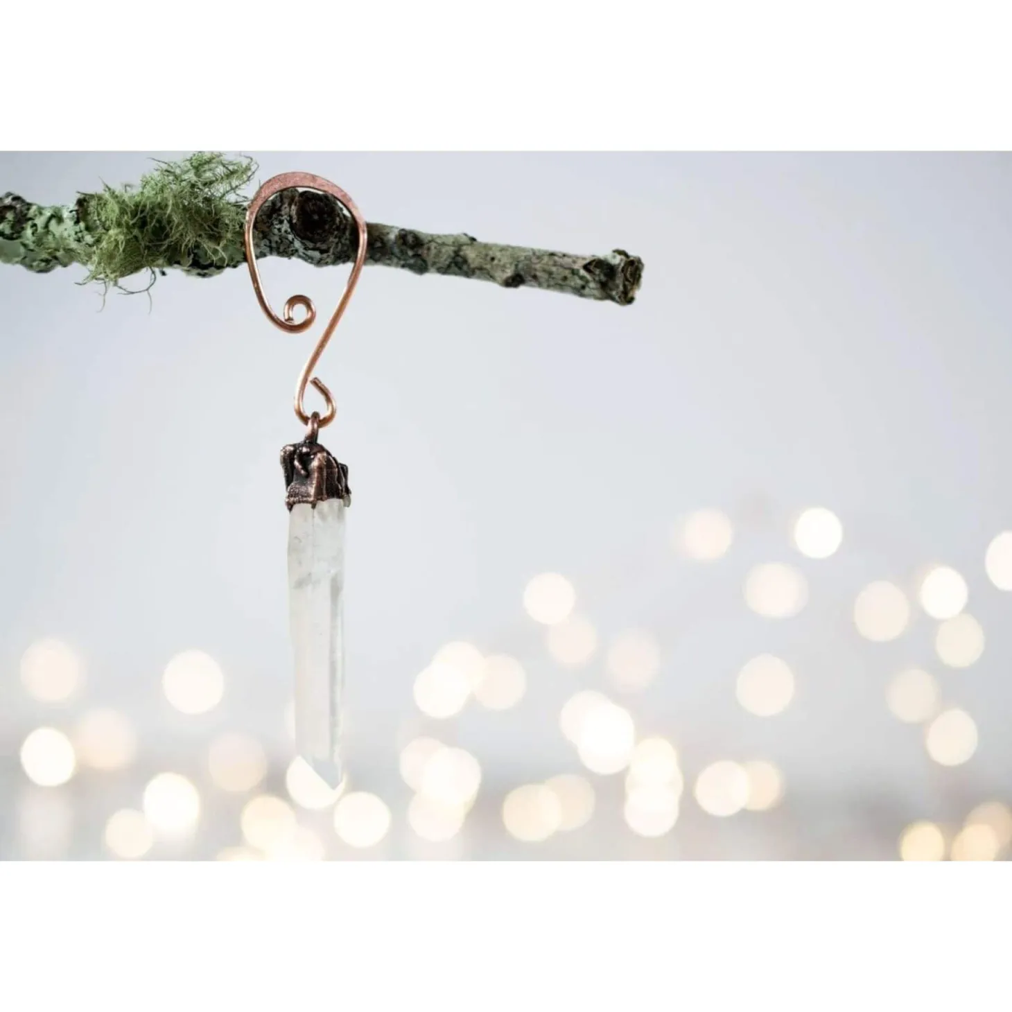 Raw crystal ornament | Quartz crystal ornament