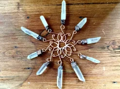 Raw crystal ornament | Quartz crystal ornament