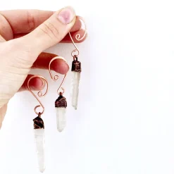 Raw crystal ornament | Quartz crystal ornament
