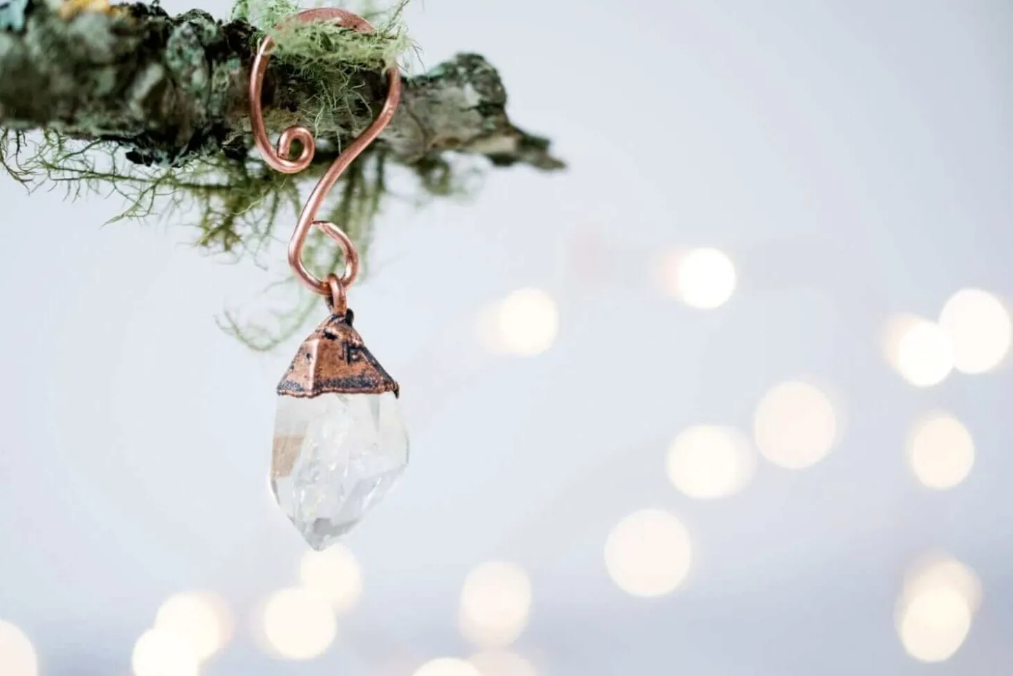 Raw crystal ornament | Quartz crystal ornament