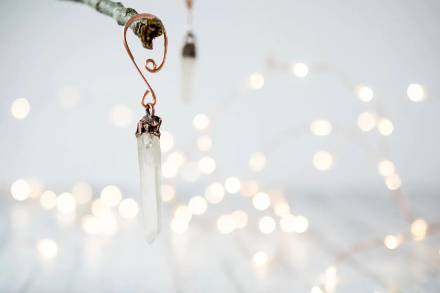 Raw crystal ornament | Quartz crystal ornament