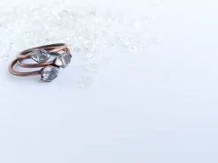 Raw crystal ring | Herkimer diamond ring