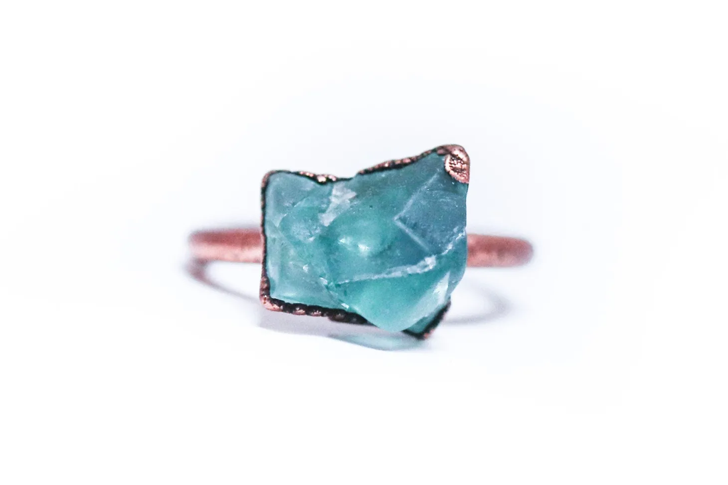 Raw Fluorite ring | Green Fluorite ring