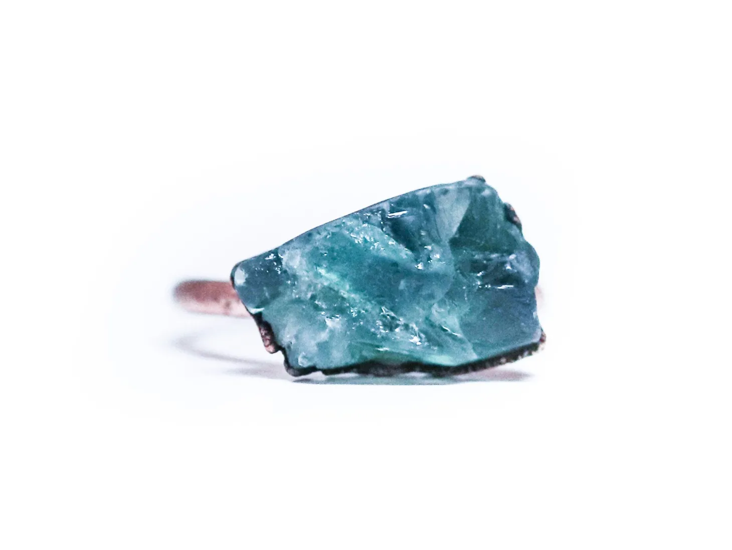 Raw Fluorite ring | Green Fluorite ring