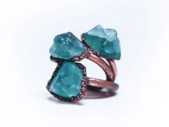 Raw Fluorite ring | Green Fluorite ring