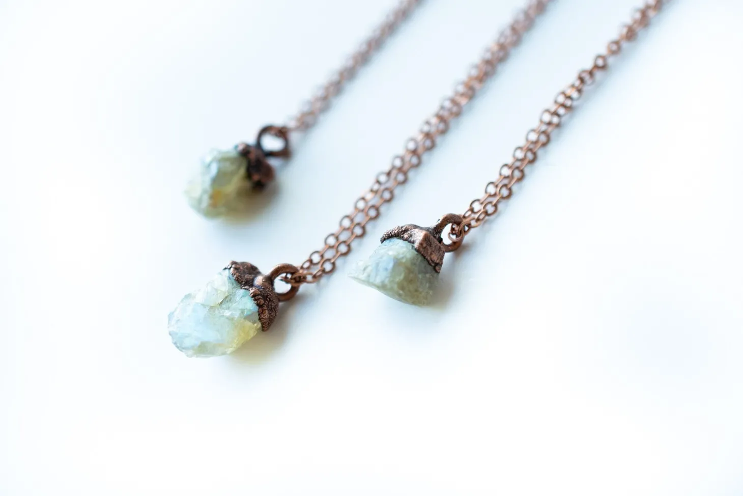 Raw Labradorite Necklace | Blue Labradorite necklace