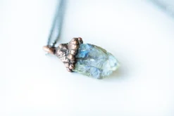 Raw Labradorite Necklace | Rough Labradorite Pendant