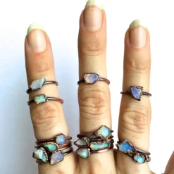 Raw opal ring | Rough opal ring