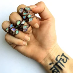 Raw opal ring | Rough opal ring