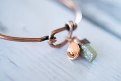 Raw sapphire bracelet| Sapphire Bangle
