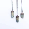 Raw sapphire necklace | Raw sapphire crystal pendant