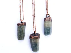 Raw sapphire necklace | Raw sapphire crystal pendant