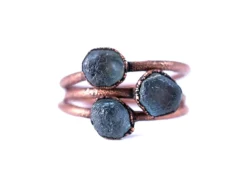 Raw sapphire ring | Blue sapphire ring