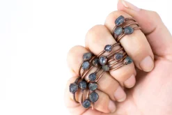 Raw sapphire ring | Blue sapphire ring