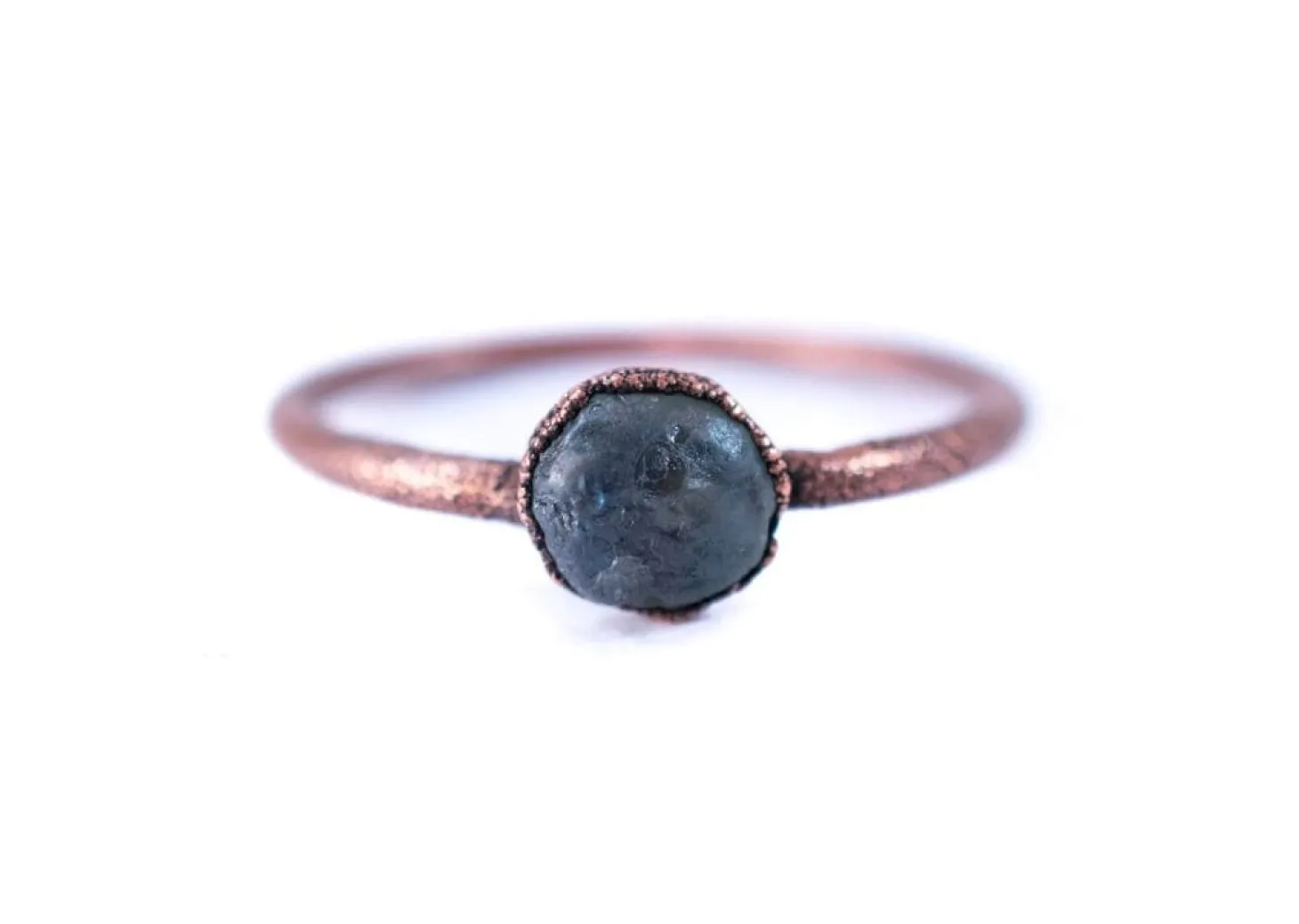 Raw sapphire ring | Blue sapphire ring