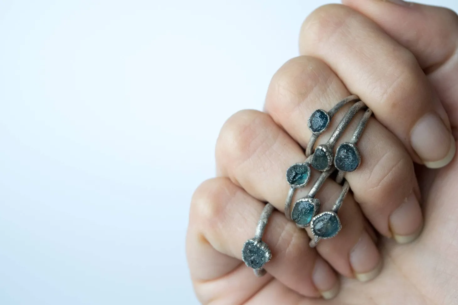 RAW sapphire ring | Blue sapphire ring