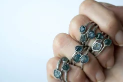 RAW sapphire ring | Blue sapphire ring