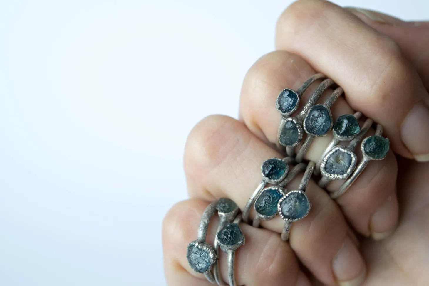 RAW sapphire ring | Blue sapphire ring