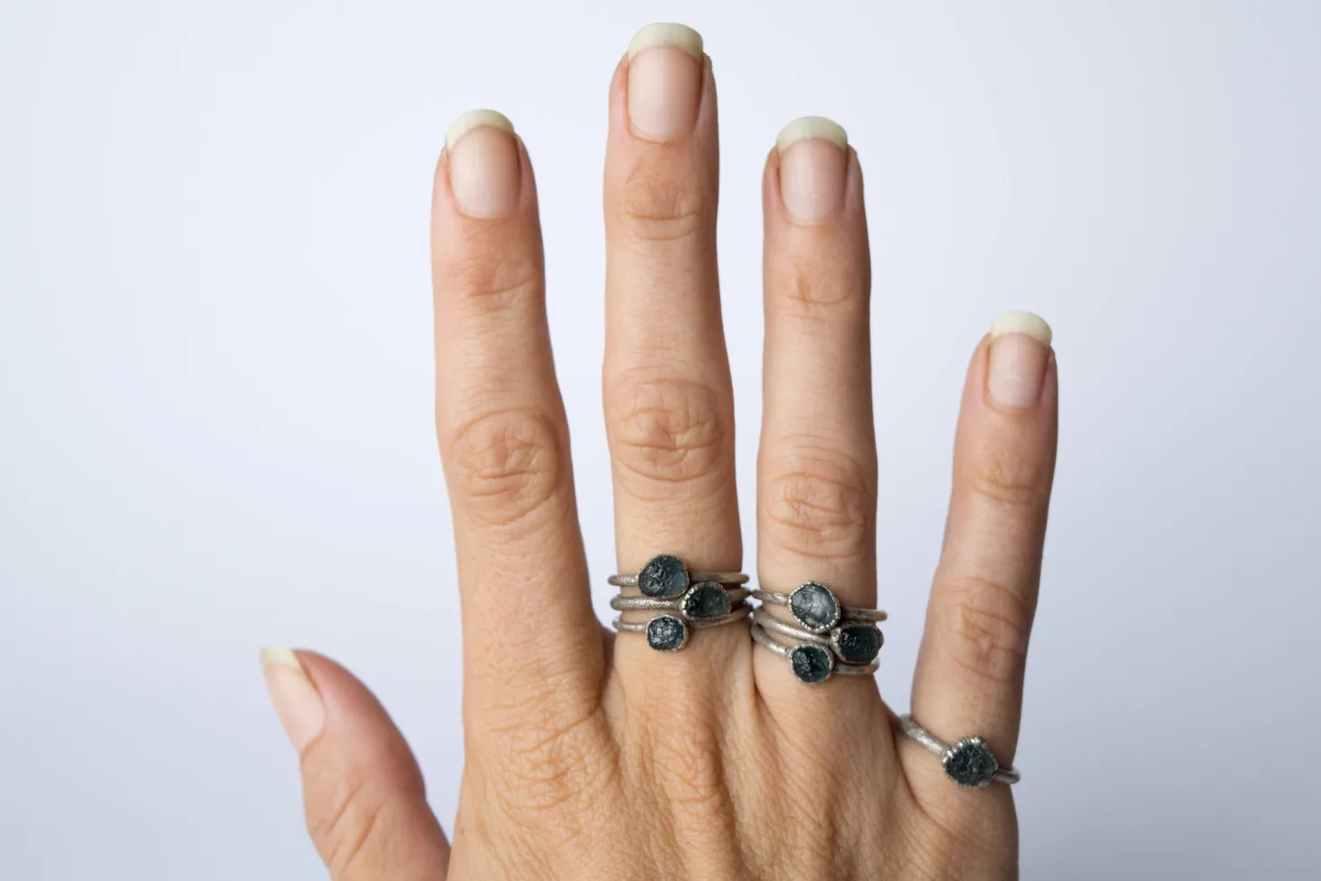 RAW sapphire ring | Blue sapphire ring