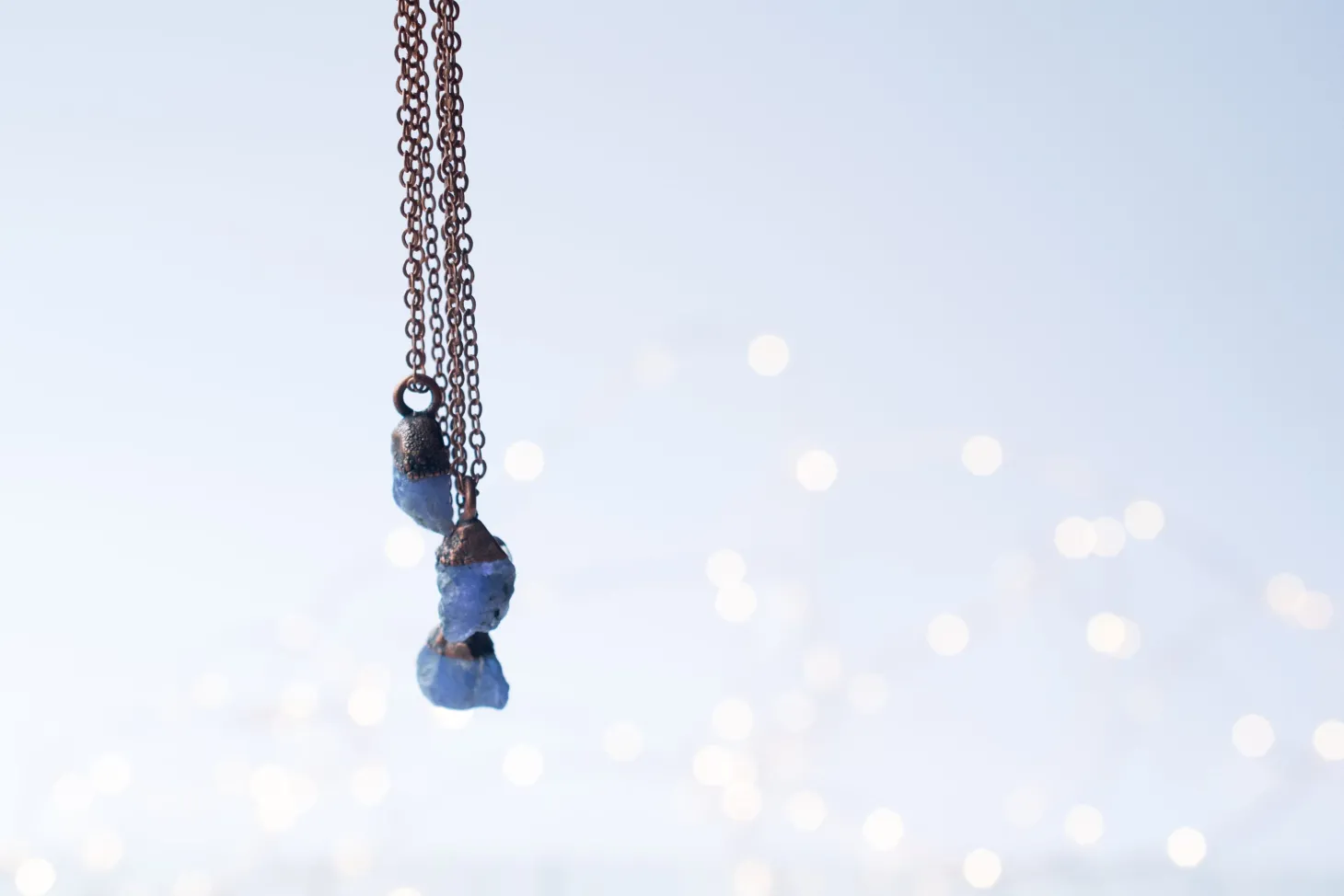 Raw tanzanite necklace | Raw stone necklace