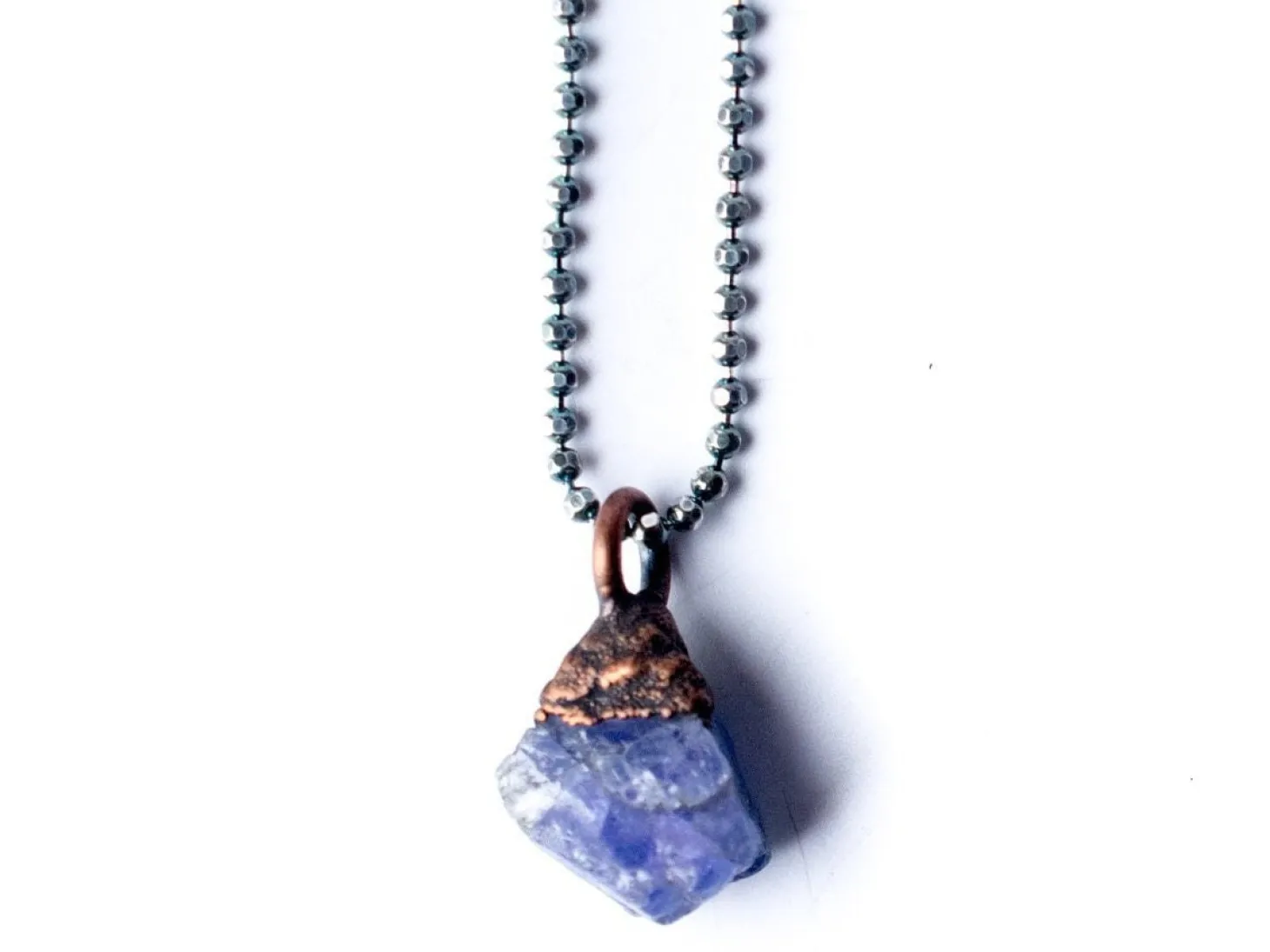 Raw tanzanite necklace | Tanzanite necklace