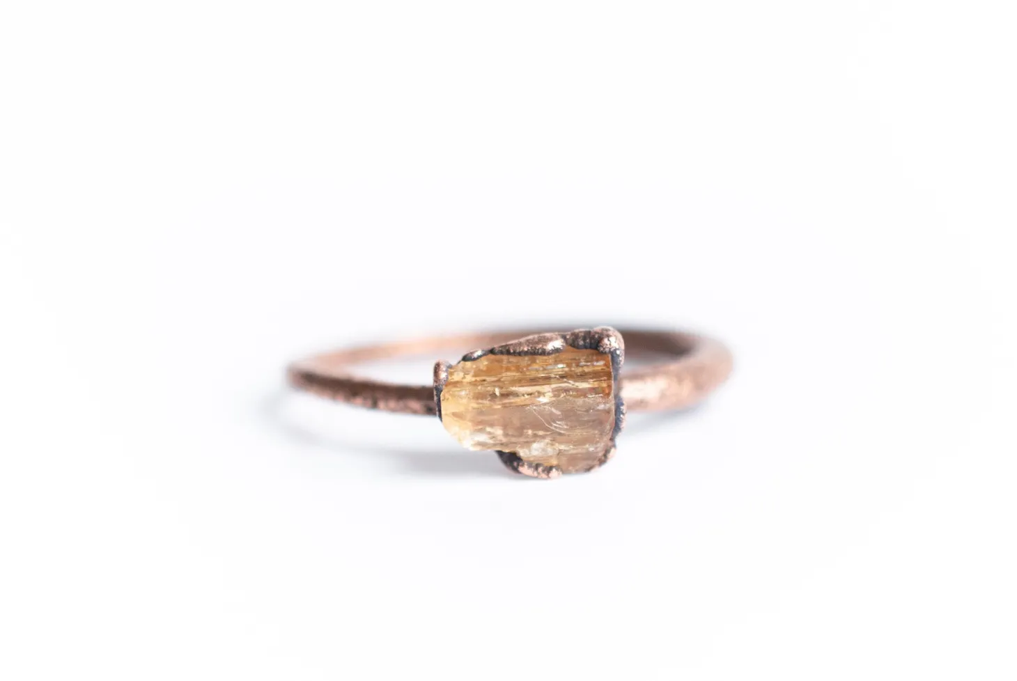 Raw topaz ring | Imperial topaz ring