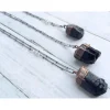 Raw tourmaline necklace | Black tourmaline crystal necklace