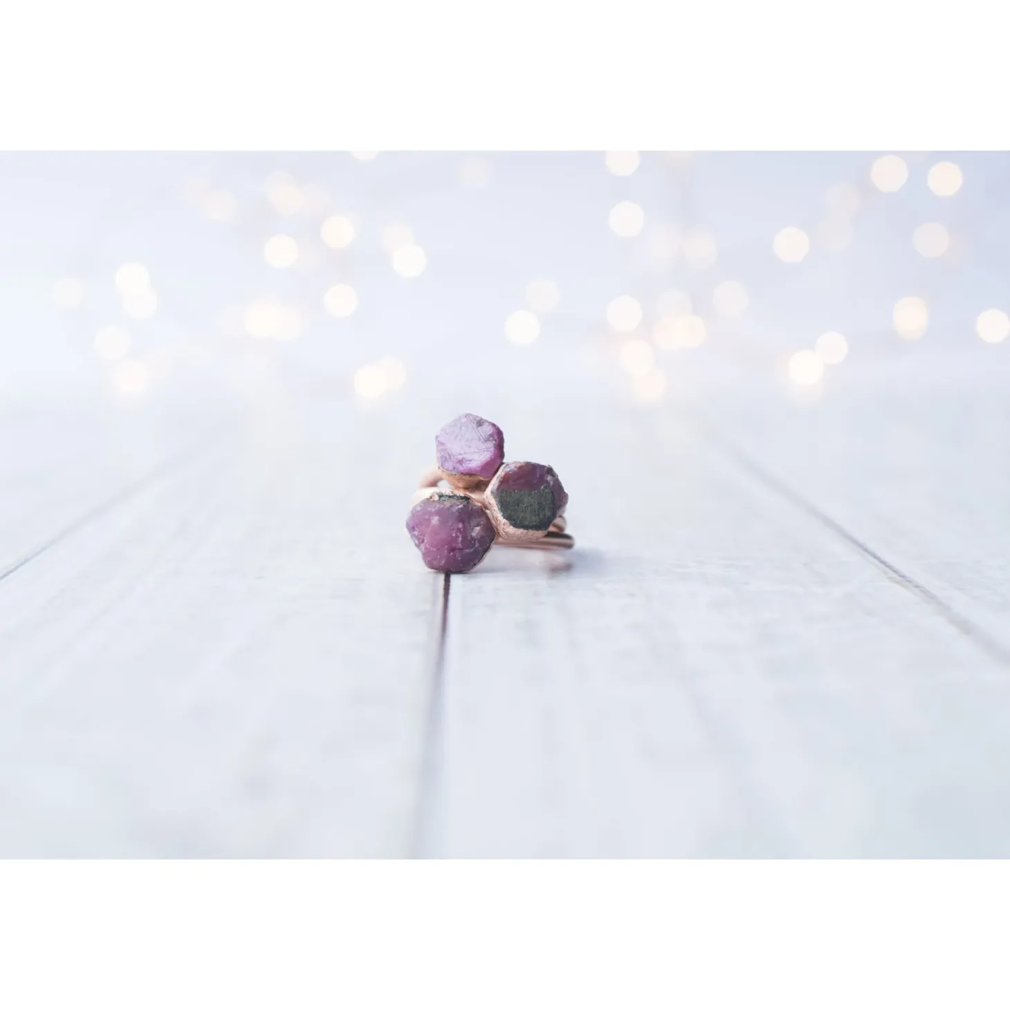Rose Gold Ruby ring | Red ruby crystal ring