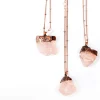 Rose Quartz crystal necklace | Electroformed crystal necklace