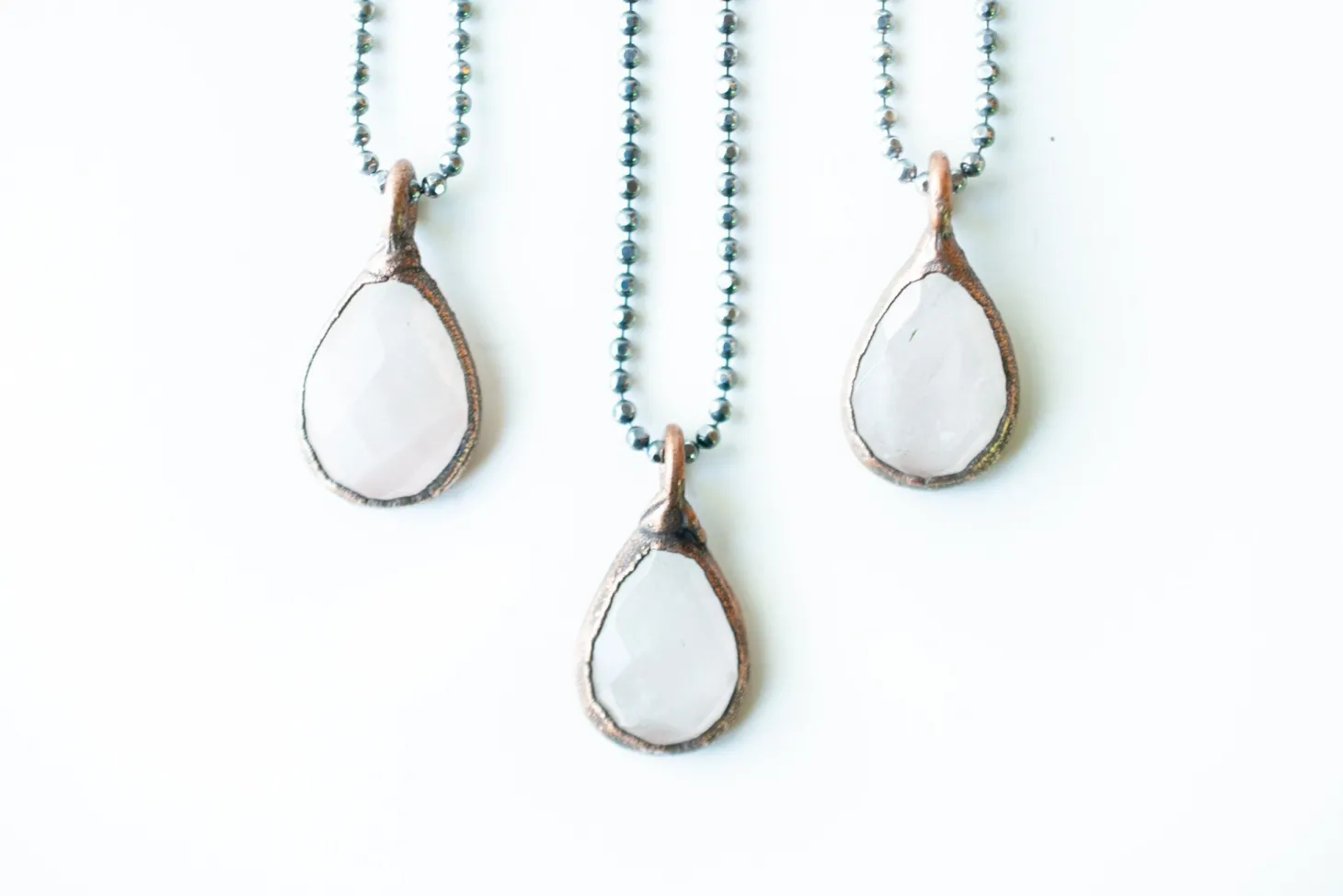 Rose Quartz Necklace | Faceted Rose Quartz