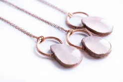 Rose Quartz Necklace | Raw crystal necklace