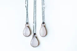 Rose Quartz Necklace | Raw crystal necklace