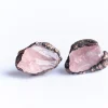 Rose Quartz studs | Rose Quartz earrings
