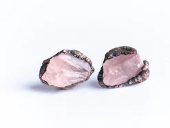 Rose Quartz studs | Rose Quartz earrings