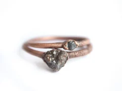 Rough diamond ring | Tiny raw diamond engagement ring
