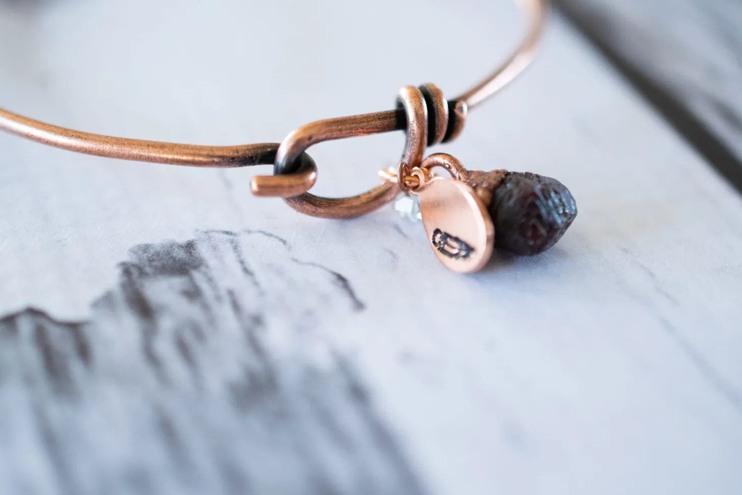 Rough garnet bracelet| Garnet crystal bracelet
