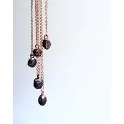 Rough garnet necklace | Garnet crystal necklace